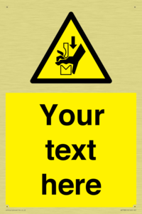 Custom warning hand crushing between press brake tool